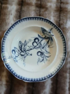 9 assiettes creuses anciennes dépareillées