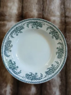 9 assiettes creuses anciennes dépareillées
