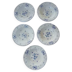 5 assiettes creuses anciennes Moustiers