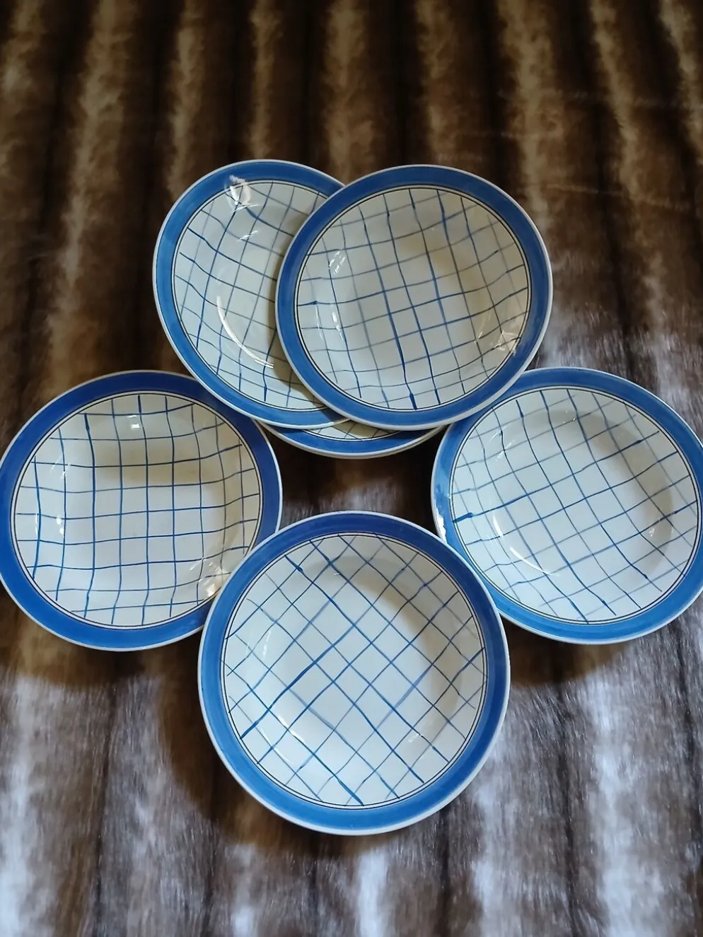 7 assiettes creuses anciennes "Michel " de Gien