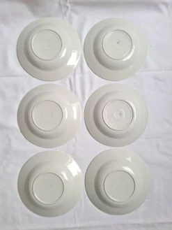 Assiettes creuses / Assiettes à salades Art Déco Badonviller bleu