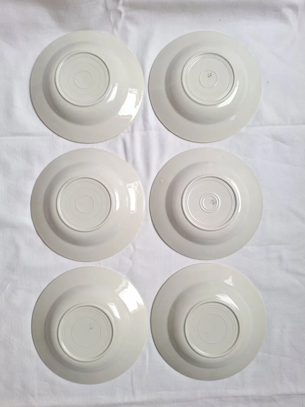 Assiettes creuses / Assiettes à salades Art Déco Badonviller bleu