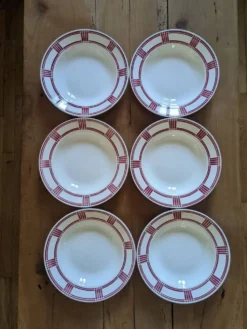 6 assiettes creuses Badonviller