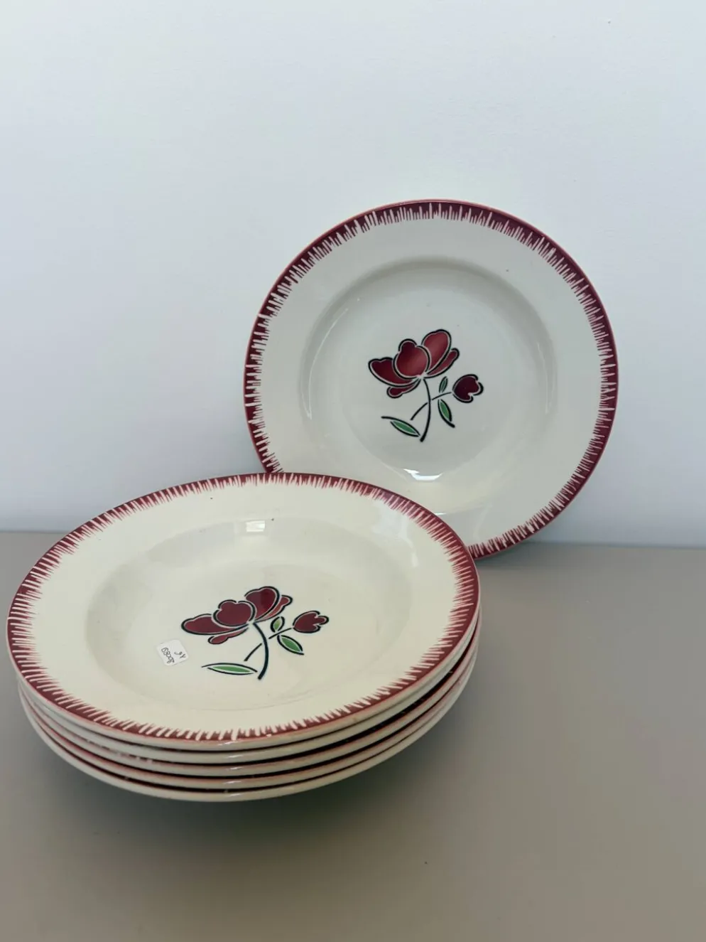6 assiettes creuses Badonviller 200851
