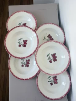 6 assiettes creuses Badonviller 200851