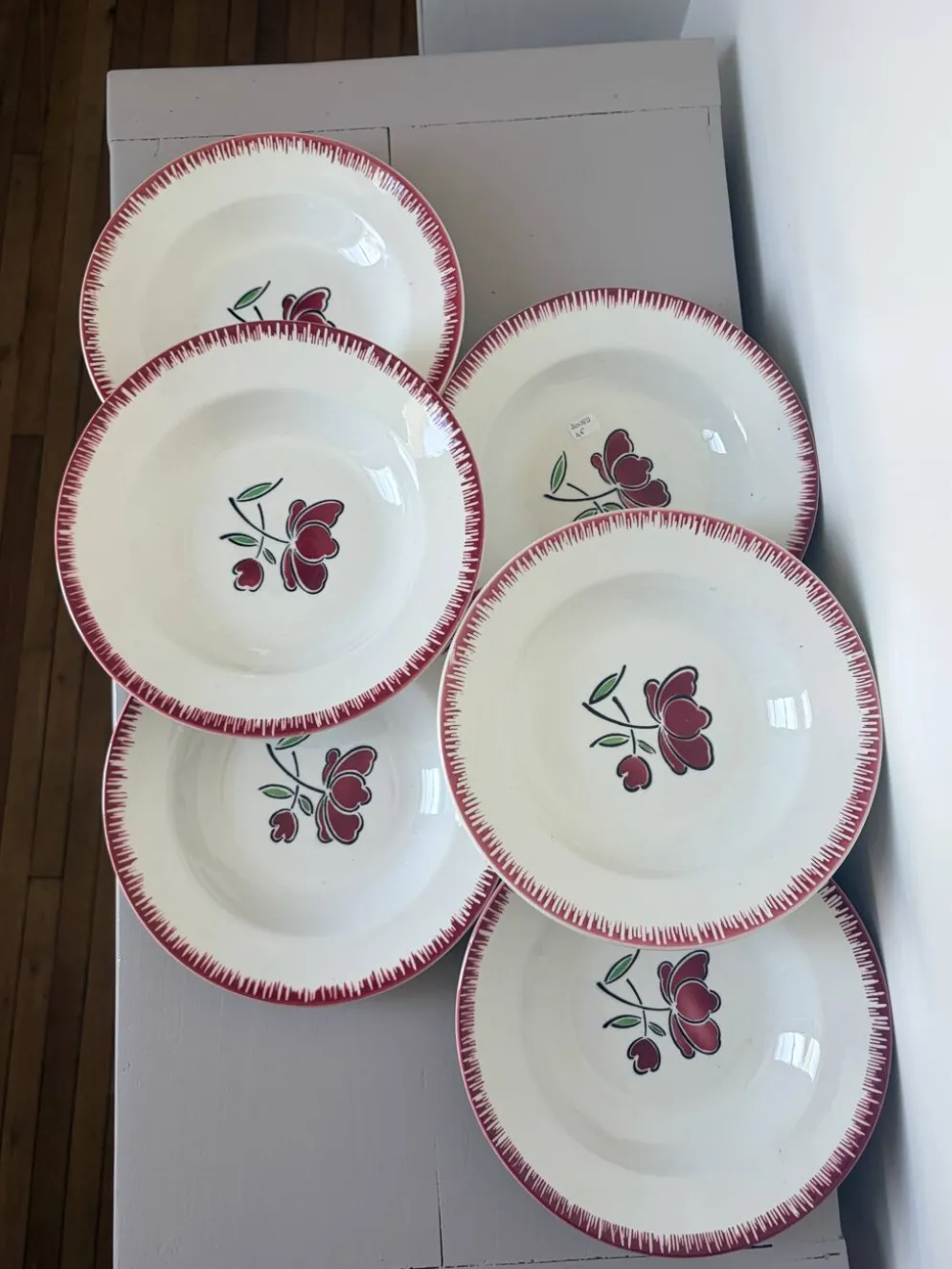 6 assiettes creuses Badonviller 200851