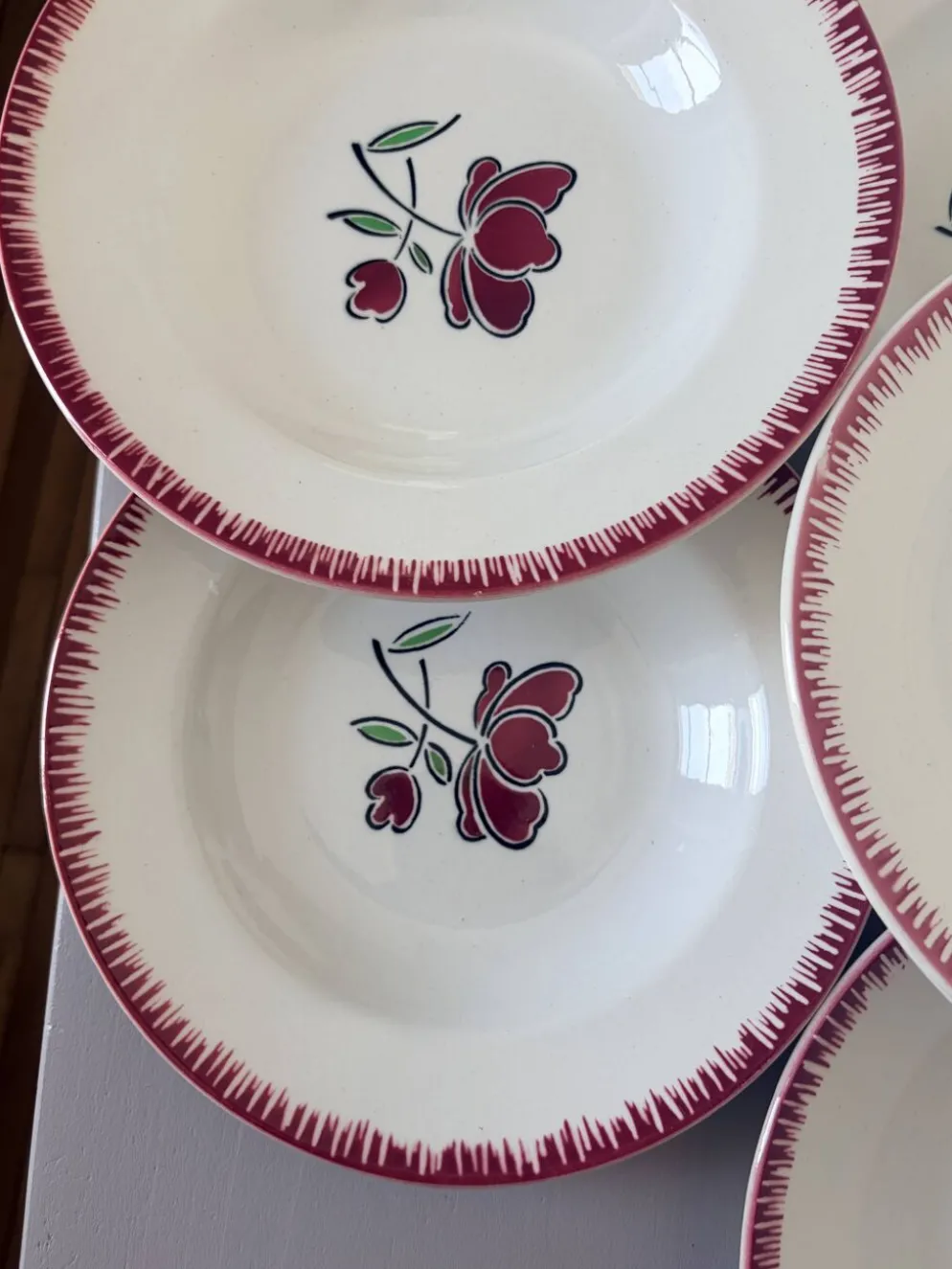 6 assiettes creuses Badonviller 200851