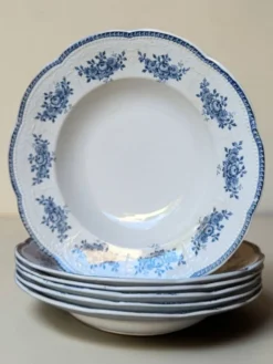 6 assiettes creuses Badonviller modèle Richelieu