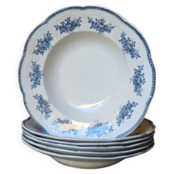6 assiettes creuses Badonviller modèle Richelieu