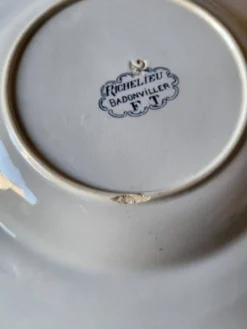 6 assiettes creuses Badonviller modèle Richelieu