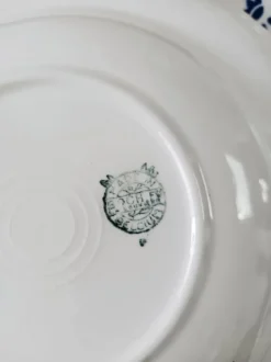 6 assiettes creuses Boch feuilles de chêne