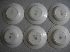 6 assiettes creuses Céranord St Amand vintage soup plates 50s