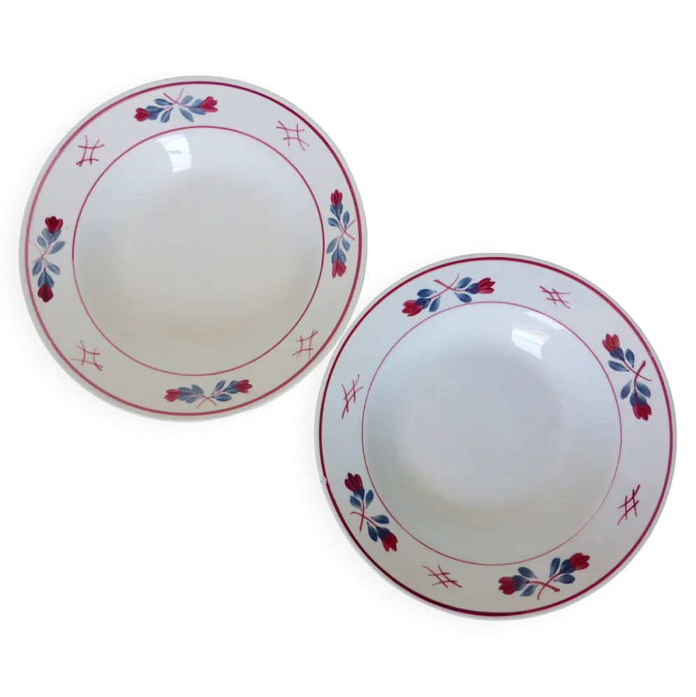 2 assiettes creuses Céranord St Amand Adeline 210604