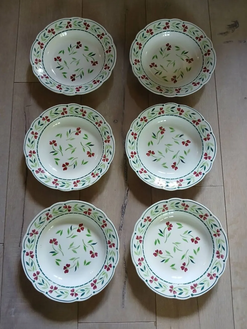 6 assiettes creuses Digoin et Sarreguemines