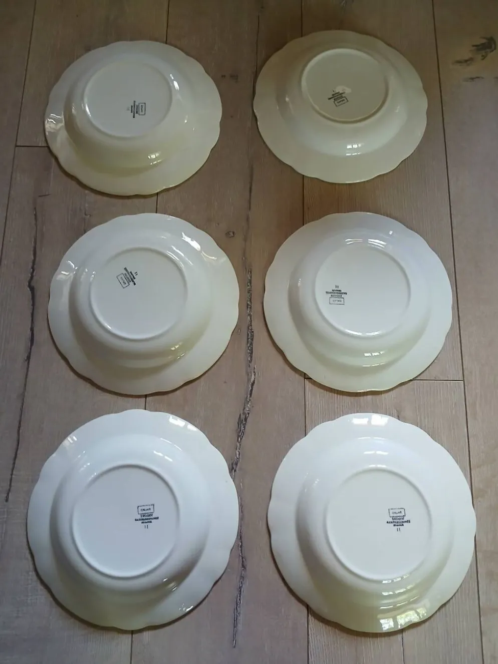6 assiettes creuses Digoin et Sarreguemines