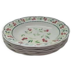 6 assiettes creuses Digoin et Sarreguemines