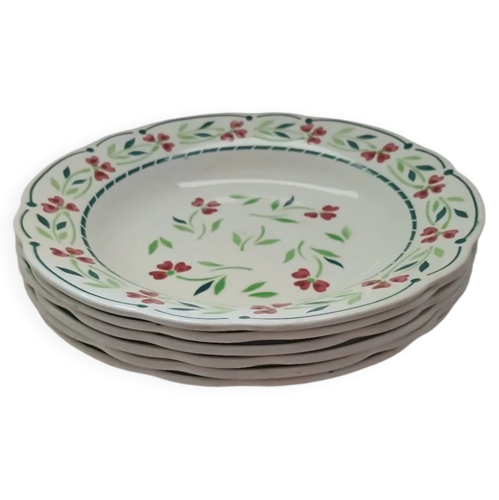 6 assiettes creuses Digoin et Sarreguemines
