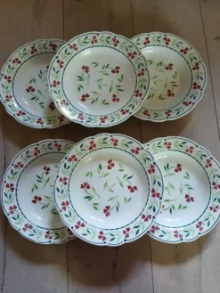 6 assiettes creuses Digoin et Sarreguemines