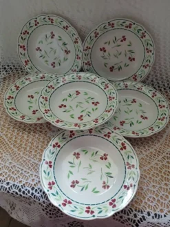 6 assiettes creuses Digoin et Sarreguemines