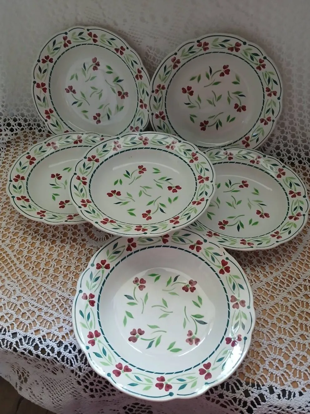 6 assiettes creuses Digoin et Sarreguemines