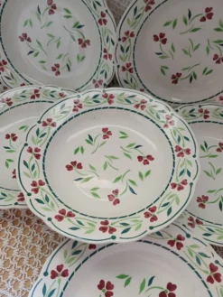 6 assiettes creuses Digoin et Sarreguemines