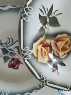 4 assiettes creuses Digoin Sarreguemines – modèles Marinette & Adèle
