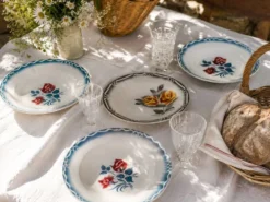 4 assiettes creuses Digoin Sarreguemines – modèles Marinette & Adèle