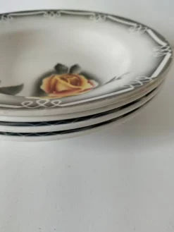 4 assiettes creuses Digoin Sarreguemines – modèles Marinette & Adèle