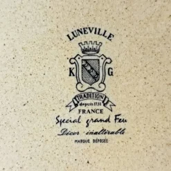 6 ASSIETTES creuses en céramique française K&G Luneville, Ø 22,8 cm
