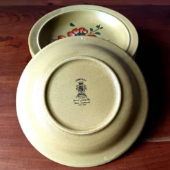 6 ASSIETTES creuses en céramique française K&G Luneville, Ø 22,8 cm