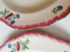 6 assiettes creuses en faïence de Gien modèle Lorraine