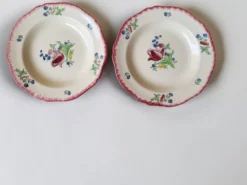 6 assiettes creuses en faïence de Gien modèle Lorraine