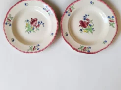 6 assiettes creuses en faïence de Gien modèle Lorraine