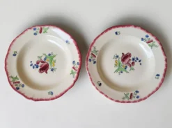 6 assiettes creuses en faïence de Gien modèle Lorraine