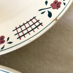 Assiettes creuses en faïence Niderviller , modèle Loire