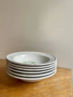 6 assiettes creuses en faïence Niderviller