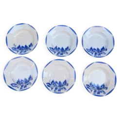 6 assiettes creuses en faïence Sarregemine Digoin