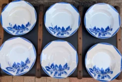 6 assiettes creuses en faïence Sarregemine Digoin