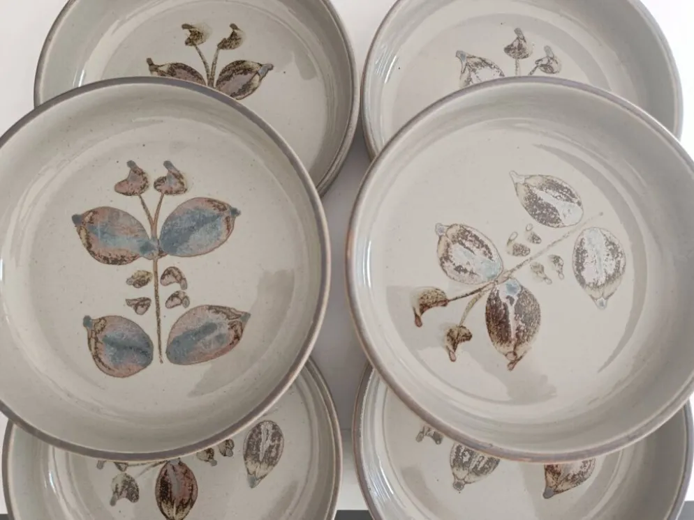 Assiettes creuses en grès de l'Arnon