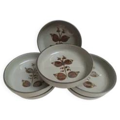 Assiettes creuses en grès de l'Arnon