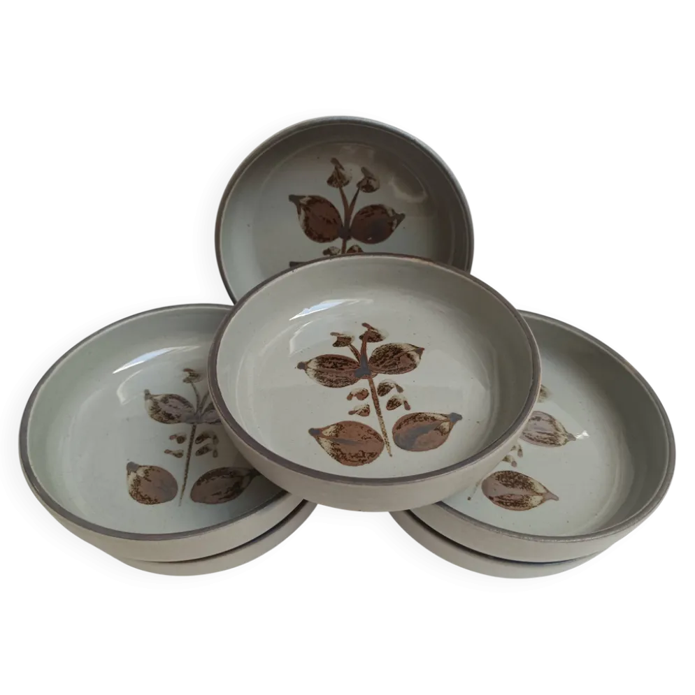 Assiettes creuses en grès de l'Arnon