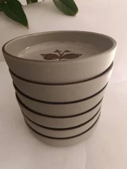 Assiettes creuses en grès de l'Arnon