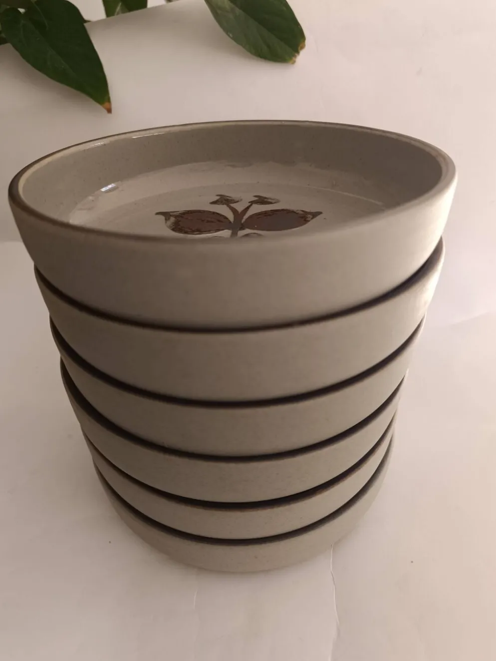 Assiettes creuses en grès de l'Arnon