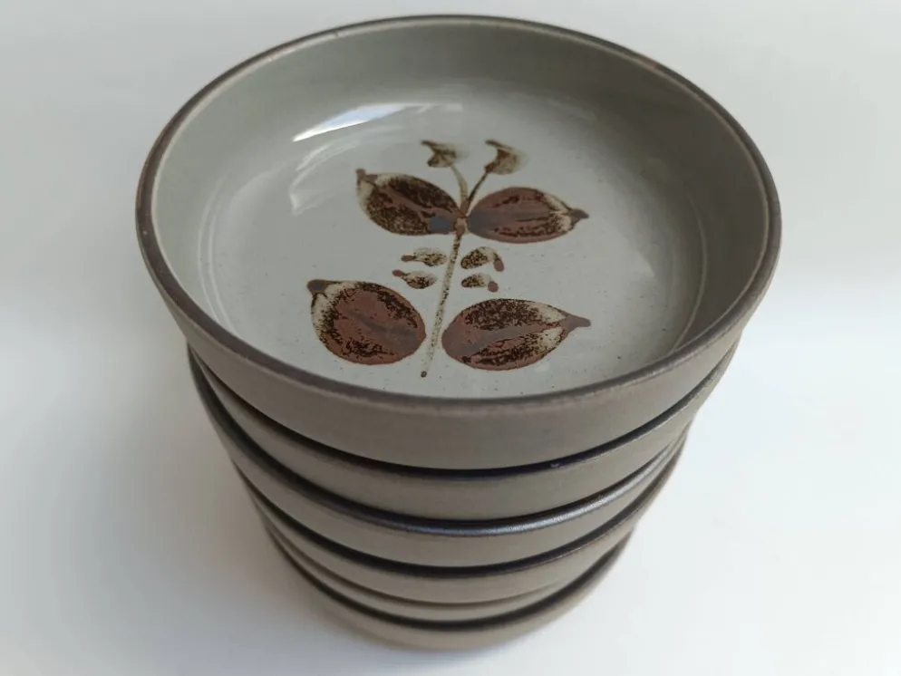 Assiettes creuses en grès de l'Arnon