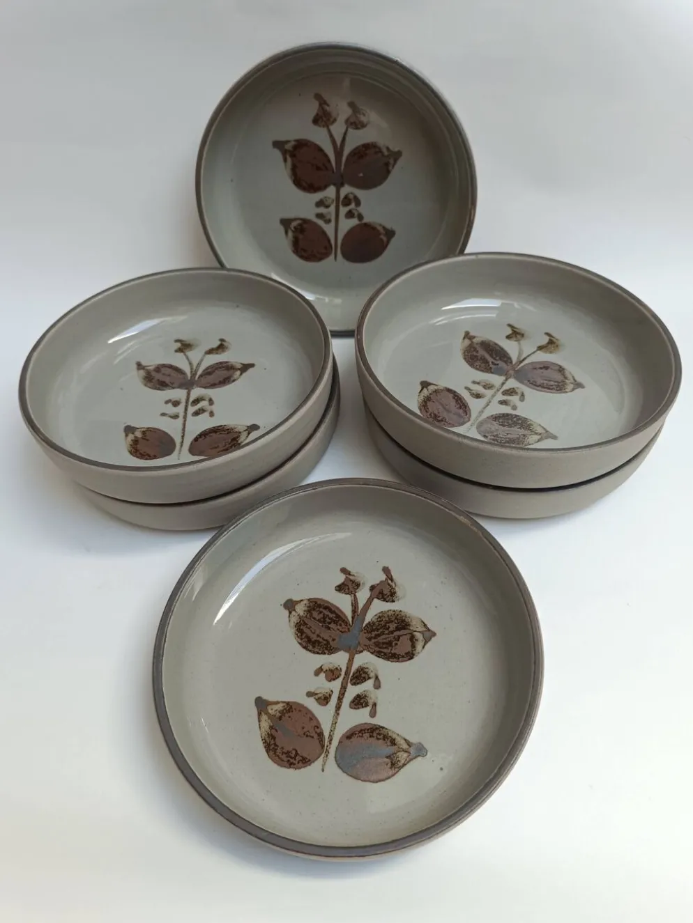 Assiettes creuses en grès de l'Arnon
