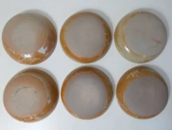 6 assiettes creuses en grès Vintage