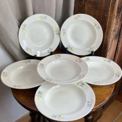 Assiettes creuses en porcelaine, Gien