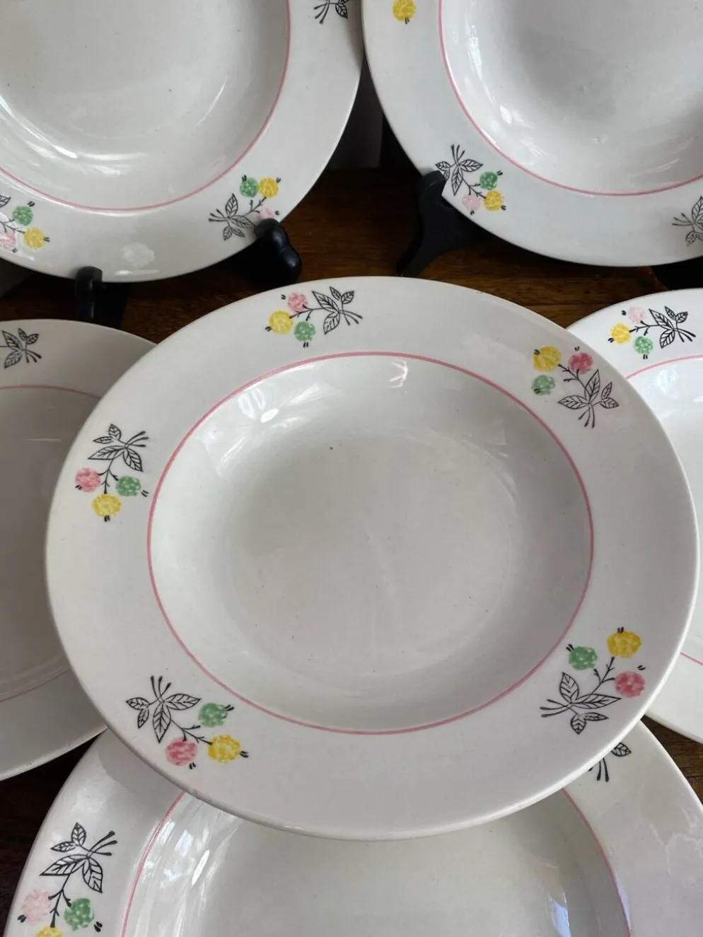 Assiettes creuses en porcelaine, Gien