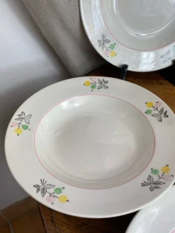 Assiettes creuses en porcelaine, Gien