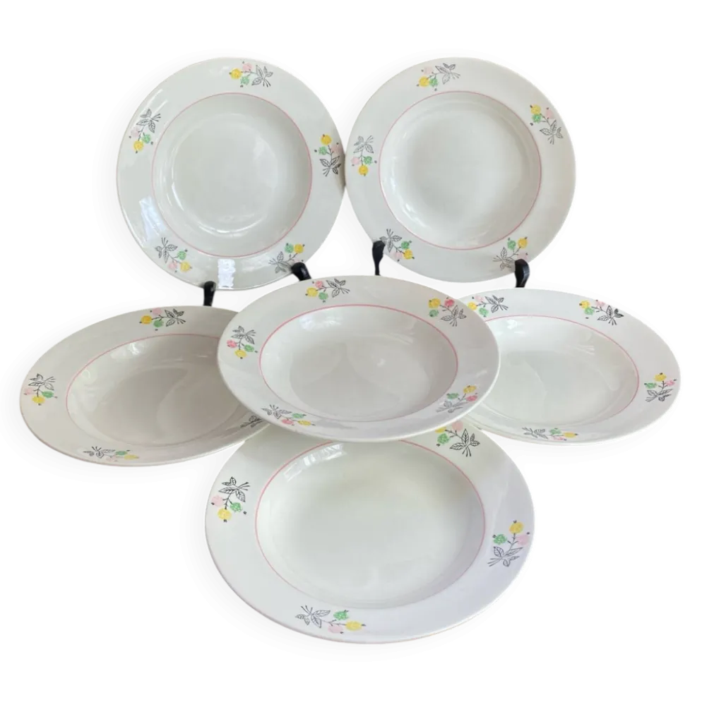 Assiettes creuses en porcelaine, Gien